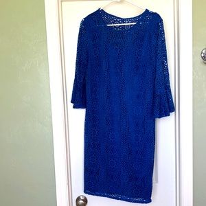 Beautiful blue overlay dress